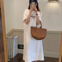 Vestido de talla grande Ins Sle de manga corta, novedad de verano para mujer, holgado, adecuado para uso diario, Idle Sle, longitud media, Le... - details 2