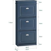 Estrecho con 3 Puertas Abatibles Organizador para Zapatos Blanco FSR94-W ES - details 29
