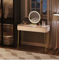 Tocador, escritorio de tocador con espejo, luz LED, iluminación ajustable de 3 niveles, mesa de maquillaje y cosméticos, cajones grandes, escritorio - details 9