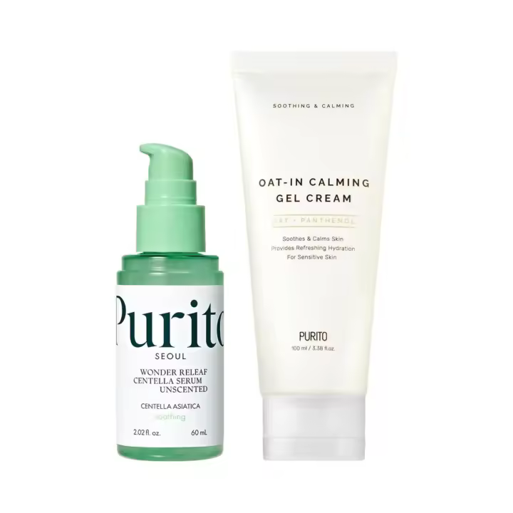 Centella Sérum Sin Perfume y Crema Gel Calmante de Avena PURITO Set 100 ml - 1