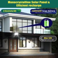 Foco solar exterior con mando a distancia,200W,gran panel solar y batería de gran capacidad 15000mAH.Luz solar LED,cable 2m, 6500K,para interior y jardín,patios,garajes o piscinas,2 piezas - details 3
