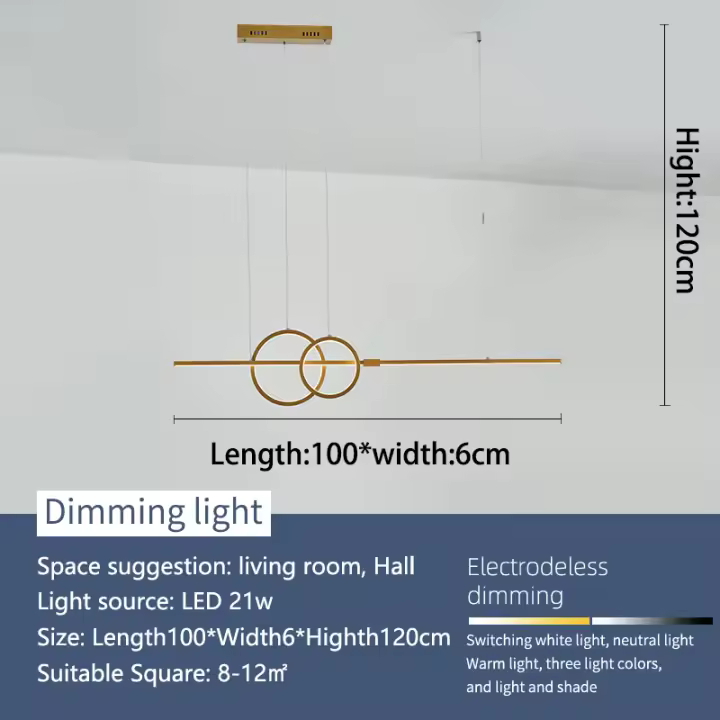Lámpara colgante led nórdica para cocina, luces colgantes simples para comedor, decoración de dormitorio, accesorio de iluminación interior - 1
