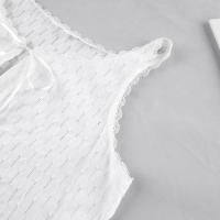 Camisón de Seda-Algodón para Mujer Verano 2025 Pantalones Cortos con Tirantes - details 8