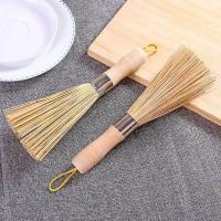 Sartén de bambú con mango largo de madera, cepillo de limpieza para platos Wok, herramienta de cocina para el hogar y restaurante - details 9