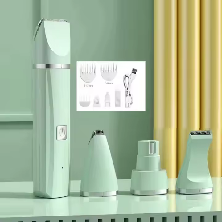 Cortapelos para perros 4 en 1, recortador de patas para perros con recortador de patas y pulidoras de uñas para perros, gatos y mascotas pequeñas para recortar el pelo alrededor de las patas, ojos, orejas, cara y parte de atrás - 1