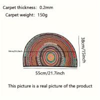 Alfombra Bohemia Semi-Redonda Pieza Única Antideslizante Ideal para Decoración del Hogar y Estilo de Granja Regalo Perfecto para Cocina o Habitación - details 2