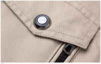 Chaqueta Bomber Men's Style Casual Nueva Primavera Otoño Visteza Exterior Algodón Cremallera - details 8