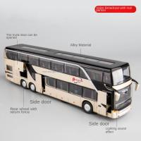 Autobús de juguete eléctrico de alta calidad, modelo de vehículo extraíble, autobús de aleación, doble turismo - details 3
