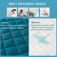 Funda de colchón gruesa de tela de aire 3D, Protector de colchón 100% impermeable, Sábana bajera suave y transpirable (sin funda de almohada), 1 unidad - details 1