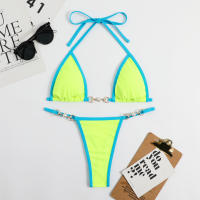 Nuevo traje de baño 2025: traje de baño bikini sexy de color sólido para mujer - details 1