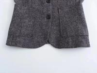 Blazer de lana sintética texturizada para mujer, traje con solapa, chaqueta ajustada con una hilera de botones, falda tipo capa plisada de cintura alta, conjunto elegante de invierno - details 17