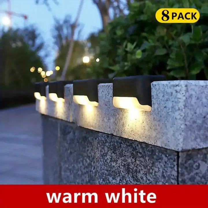 Luz Solar para escaleras, luz impermeable para exteriores, jardín, valla, barandilla, decoración de jardín, 8 a 16 unidades - 1