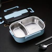 Fiambrera de acero inoxidable, caja Bento, aislamiento grueso, caja de comida rápida para volver a la escuela, 1 ud. - details 2