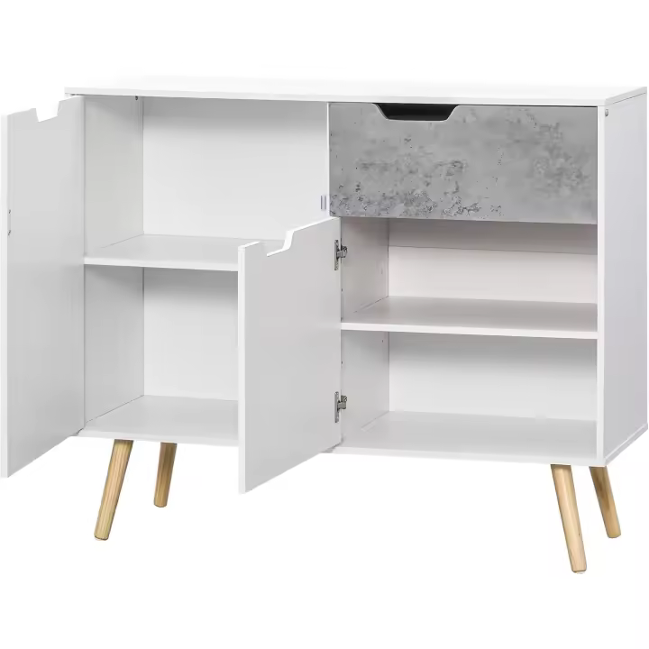 Armario de Cocina Moderno Estilo de Almacenamiento con 2 Puertas Ideal para Sala de Estudio Dormitorio - 1