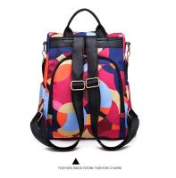 Mochila antirrobo, mujeres, ocio al aire libre, bolsa de viaje, impresión, mochila escolar de tela Oxford, mochila de moda, enviar colgante - details 2