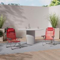 Playa Plegable, 5 Posiciones, Rayas Multicolor, 48x60x90 cm, Incluye cojín Acolchado, Asa Hombro, Soporta 110 kg, Topes antivuelco, Multiposición, Respaldo reclinable (62675) - details 8