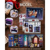 Kit de libro de bricolaje para adolescentes y adultos, rompecabezas de madera 3D, decoración de inserción de estantería con luz LED, Kits de manualidades de modelo pequeño - details 2