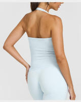 Top de yoga con cuello halter y almohadillas incorporadas para el pecho, sin mangas2025Top de fitness de verano, ropa interior para mujeres - details 1