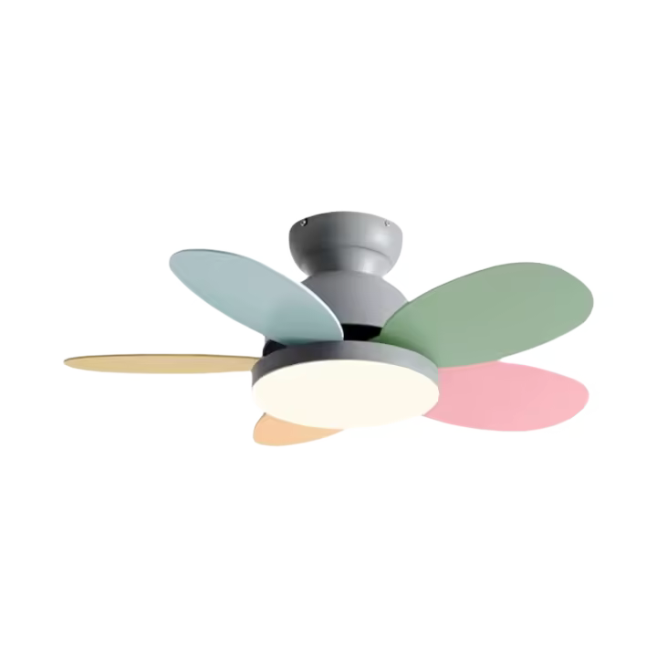 Ventilador de techo para habitación de niños, ventilador de techo moderno con luz y Control, ventilador doméstico de piso bajo, compatible con 110V y 220V - 1