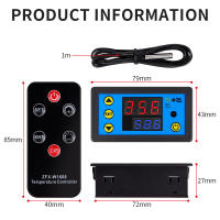 Controlador de temperatura Digital con pantalla LED W1608, termostato de Control de calor frío con Sensor NTC, Control remoto, CC de 12V - details 5