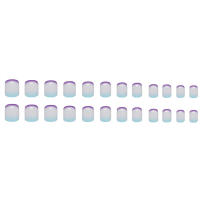 Uñas postizas reutilizables para amantes de la decoración de uñas, belleza, punta francesa degradada, dulce y encantadora - details 0