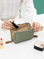 Bolso De Maquillaje Pequeño Para Mujer Y Niñas Color Verde/Rosa/Azul Impermeable Portátil Bolsa De Viaje Para Labiales Y Cosméticos - details 4