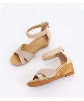 Sandalias para mujer, nuevas sandalias de verano para mujer, zapatos de verano tejidos, tacones de cuña de moda romana. - details 11