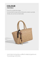 Bolso de mano de gran capacidad, nuevo bolso grande y versátil para mujer, bolso de hombro, bolso de cesta de verduras tejido elegante francés. - details 17