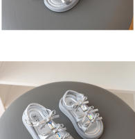 Las niñas sandalias de los niños arco hueco princesa zapatos verano 2025 nuevo versátil medio y grande de los niños ligero playa. - details 8