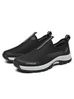 Zapatos de senderismo ligeros, transpirables y de doble capa, sin cordones, para exteriores, para hombre, talla grande 2025 - details 4