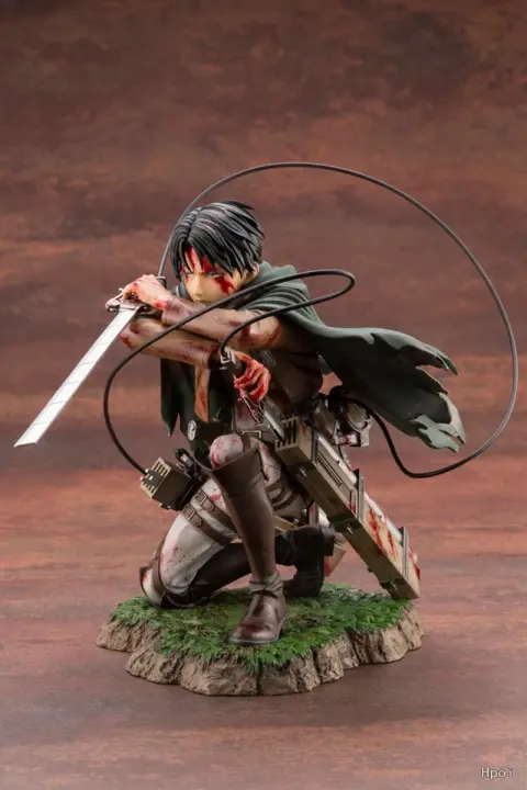 Figura de Acción de Attack on Titan Colección de PVC de 16cm con Levi Ackerman, Eren Yeager, Mikasa Ackerman Regalos de Novedad para Papelería y Artesanía - 1