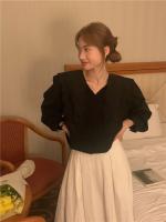 Blusa de verano para mujer, camisa de primavera, blusa para mujer, Blusas largas de gasa, informales, elegantes, Vintage, de manga larga, holgada de gran tamaño, blanca - details 23