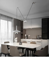 LEFAN-Lámpara de araña telescópica con polea, candelabro de elevación ajustable, diseño de personalidad para restaurante, Bauhaus Cafe - details 5