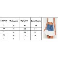 Faldas vaqueras de verano para mujer, dulces faldas elásticas ajustadas con encaje, volantes y dobladillo en forma de A. - details 0