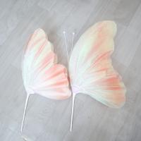 2025 50/65cm mariposa Artificial gasa gigante Color degradado mariposa falsa al aire libre hilo de seda 3D mariposa accesorios de fotografía - details 6