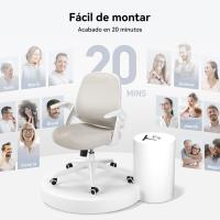 Silla de Oficina Plegable con Apoyabrazos Silla de Oficina Ergonómica de Malla Transpirable - details 18
