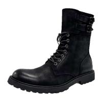 Botas de piel, malla única transpirable, tubo medio, altura hasta el tobillo, correa de invierno, goma - details 0