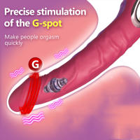 Consolador vibrador punto G con estimulador femenino pene grande tapón Anal adulto realista hombre pene Real juguetes sexuales para mujeres 10 modos - details 1
