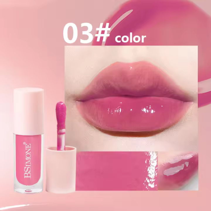 Brillo de labios de seis colores, brillo de agua europeo y americano, hidratante, no pegajoso, perla, brillo fino, lápiz labial - 1
