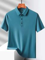 Campamento de verano para hombres, M-5XL, camiseta de manga corta de secado rápido, palo de golf elástico de seda helada transpirable, morado, 18 colores - details 11