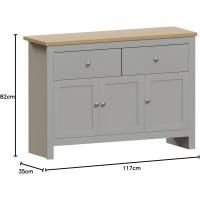 puertas, madera compuesta, gris y roble, H 82 x A 117 x P 35 cm. - details 2