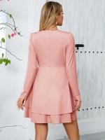 Vestido de Manga Larga para Mujer Primavera Otoño 2025 Color Sólido, Estilo Suelto Vintage XL - details 11