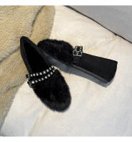 Mary Jane, zapatos esponjosos para mujer en invierno, zapatos de gorro, zapatos de algodón de terciopelo. - details 30