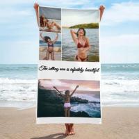 Toallas de playa personalizadas para adultos, hombres, mujeres y niños, baño personalizado con fotos, collages, toalla de piscina, regalos del Día de San Valentín - details 12
