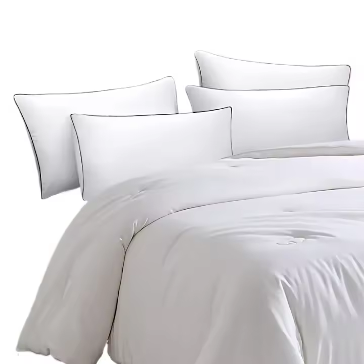 Almohada de soporte para el cuello estilo hotel de lujo, paquete de 4, suave y afelpada, adecuada para viajes, hogar y uso diario. - 1