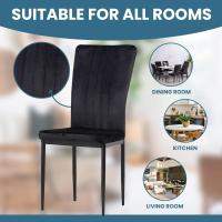 Silla de Comedor, Juego de 4 sillas, Negro - details 5