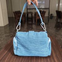 Bolso Bandolera de Mezclilla para Mujer, Bolso de Hombro con Remaches de Moda, Diseño de Marca, Bolso de Mano Femenino Azul - details 11
