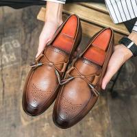 Zapatos formales de hombre planos de boda de oficina de verano 2023 de vestir transpirable de cuero Oxford de negocios de lujo - details 6