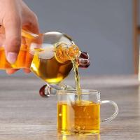 Creative Horse Shape Decanter 1L Decorative Horse Stand Glass Transparent Container Holder for Any Other Drink Liquor