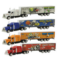 4Pcs Sliding Alloy Truck Model Diecast Car Toy Container Oil Truck Tank Multi-color Vehicles Toys Birthday Gift for Children - details 2